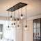 Atmooz - Hanglamp Noury - Industrieel - Woonkamer / Slaapkamer / Eetkamer - Plafondlamp - Zwart - Hoogte 130cm - Metaal