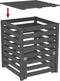 vidaXL - Compostbak - 63,5x63,5x77,5 - cm - massief - grenenhout - grijs