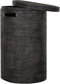 MUST Living Laundry basket Flores round Black,63xØ40 cm