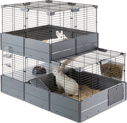 Ferplast Multipla Double - Dierenverblijf - 107.5x72x96.5 cm Grijs