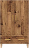 vidaXL - Hoge - kast - 70x31x115 - cm - bewerkt - hout - oud - houtkleurig
