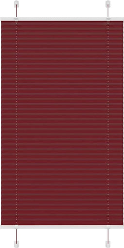 vidaXL - Plissé - rolgordijn - 80x100 - cm - stofbreedte - 79,4 - cm - bordeauxrood