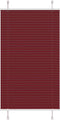 vidaXL - Plissé - rolgordijn - 80x100 - cm - stofbreedte - 79,4 - cm - bordeauxrood