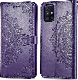 iMoshion Hoesje Geschikt voor Samsung Galaxy M51 Hoesje Met Pasjeshouder - iMoshion Mandala Bookcase - Paars