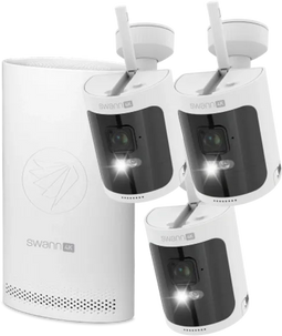 Swann AllSecure4K - Draadloze Beveiligingskit - 3 Camera's met 4K Video en Nachtzicht (3 stuks)