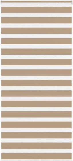 vidaXL - Zebra - Blind - 105x230 - cm - stofbreedte - 100,9 - cm - polyester - zandbruin