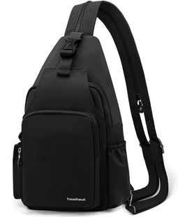 Travelhawk Schoudertas - Crossbody Tas - Waterdicht - Zwart