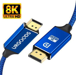 URGOODS Displayport 1.4 - DP Kabel 8K - 1.8 Meter - Blauw