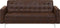 ABERDEEN - Slaapbank 3-zits - Donkerbruin - Kunstleer