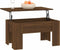 vidaXL - Salontafel - 79x49x41 - cm - bewerkt - hout - bruin - eikenkleur