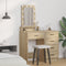 vidaXL - Kaptafel - met - LED-verlichting - - - Sonoma - Eik - - - 50x41x140 - cm