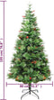 vidaXL - Kerstboom - met - LED - en - dennenappels - 195 - cm - PVC - en - PE - groen