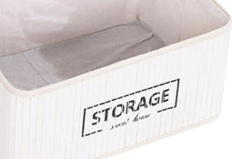 Mandenset DKD Home Decor Wit Bamboe 40 x 30 x 46 cm (5 Onderdelen)