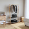 vidaXL - Kledingrek - met - schappen - 96x45,5x150,5 - cm - bamboe