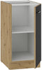 Onderkast - MODENA - 40 cm - 1 draaideur - Ambachtelijk eiken en mat zwart - CUISINIER