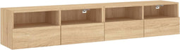 vidaXL - Tv-wandmeubels - 2 - st - 80x30x30 - cm - bewerkt - hout - sonoma - eikenkleur