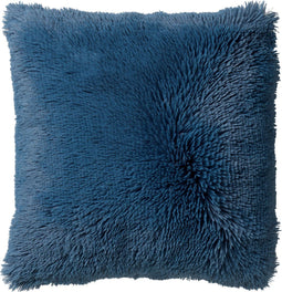 Dutch Decor FLUFFY - Kussenhoes 45x45 cm - superzacht - effen kleur - Provincial Blue - lichtblauw - met rits