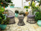 MESYNA - Bistro set - Taupe - PE rotan