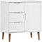 vidaXL - Dressoir - MOLDE - 76,5x40x80 - cm - massief - grenenhout - wit