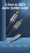 Vention 3.5mm Male Aux Jack naar 2 RCA Male Audio Kabel 5 meter