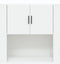 vidaXL - Wandkast - 80x33x80 - cm - bewerkt - hout - wit