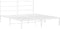 vidaXL - Bedframe - met - hoofdbord - metaal - wit - 150x200 - cm