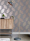 DUTCH WALLCOVERINGS Behang Fawning Feather grijs en roségoudkleurig