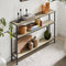 SoBuy FSB49-PZ - Consoletafel - 3 Opbergplanken - Hout/Metaal - 120x20x77 cm