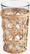Madam Stoltz Drinking Glass XS w/bamboo cane - Set van 5