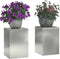 vidaXL - Buitenplantenstandaarden - Pilar - 2 - stuks - 24x24x35 - cm - Gegalvaniseerd - Staal