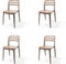 Wave Stapelstoel zand beige - SET VAN 4