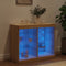 vidaXL - Dressoir - met - LED-verlichting - 81x37x67 - cm - sonoma - eikenkleurig
