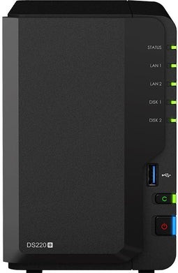 Synology DiskStation DS220+ - NAS - 8TB HDD & SSD - Zwart