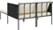 vidaXL - Ligbed - met - Kussens - voor - 2 - Personen - - - Antraciet - - - 115x153x69,5 - cm - - - Staal