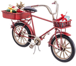 Kerstversiering Rood Multicolour Metaal Fiets 16 x 6,5 x 9,5 cm