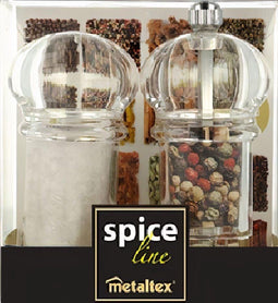 Metaltex Zoutvaatje + Pepermolen 10 cm Acryl