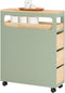 SoBuy BZR54-II-GR - Badkamerrek - 3 Lades - Groen 65x24x82cm