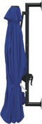 vidaXL - Wandparasol - met - metalen - paal - 300 - cm - blauw