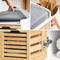 SoBuy FSR23-II-WN - Schoenenbank - Gevoerd kussen 2 deuren 4 vakken 71x35x43 cm wit/ecru