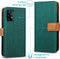 iMoshion Hoesje Geschikt voor Samsung Galaxy A52 (4G) / A52s / A52 (5G) Hoesje Met Pasjeshouder - iMoshion Luxe Canvas Bookcase - Groen