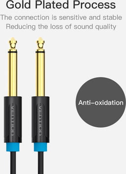 Vention Audiokabel TS 6.3 mm jack-jack mono 1,5 meter