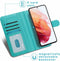 iMoshion Hoesje Geschikt voor Samsung Galaxy S21 FE Hoesje Met Pasjeshouder - iMoshion Luxe Portemonnee - Turquoise