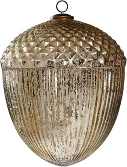 PTMD Santhy Eikel Kerstbal - H25 x Ø25 cm - Glas - Goud glanzend