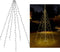 Vlaggenmast verlichting - 192 LED's - 208 cm hoog - Warm wit licht - Waterdicht