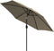 vidaXL - Parasol - met - metalen - paal - 300 - cm - taupe