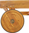 vidaXL - Opvouwbare - Zonnebank - met - Wielen - & - Kussen - Rood - Massief - Hout - Acacia