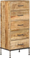 vidaXL - Ladekast - 45x35x106 - cm - massief - mangohout
