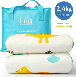 Ella Verzwaringsdeken Kind 2,4kg - 90 x 120cm - OEKO-TEX Katoen - Dino