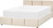 BOUSSE - Tweepersoons boxspring - Beige - 160 x 200 cm - Fluweel