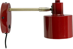 Dyberg Larsen Ocean - Wandlamp - Verstelbaar - Donkerrood/Messing